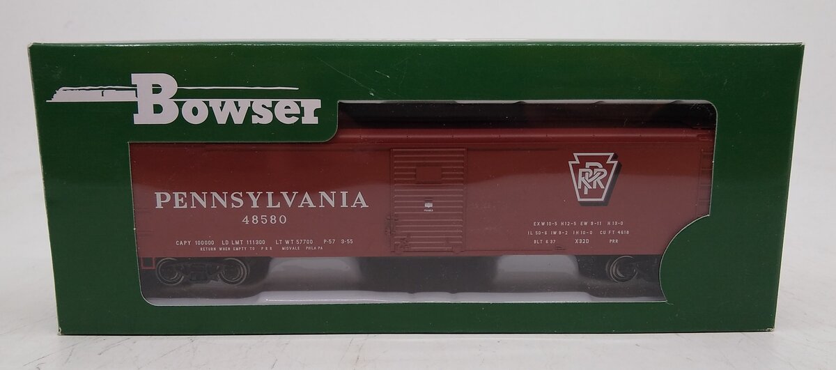 Bowser 41659 HO Pennsylvania Shadow Keystone X32 2 Door Box Car #48580