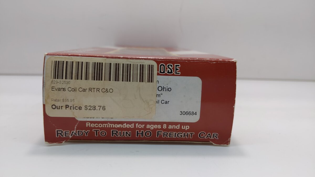 Red Caboose 629-32530 HO Scale Chesapeake And Ohio Coil Car #306684