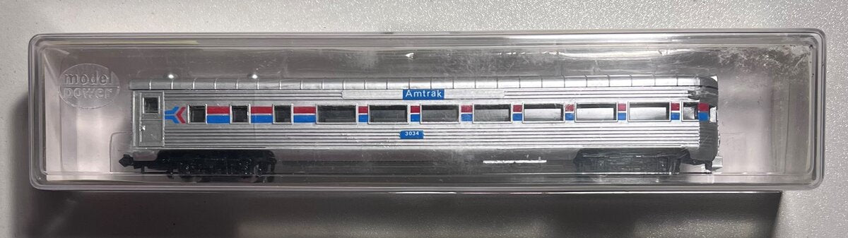 Model Power 3043 N Scale Amtrak 75' Observation Car