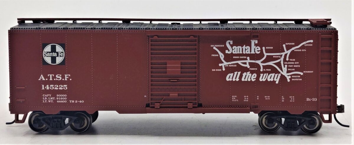 Bachmann 16505 HO Scale Santa Fe Map Chief 40' Box Car #145225