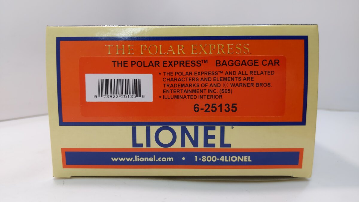 Lionel 6-25135 O Gauge The Polar Express Baggage Car Add-On LN/Box