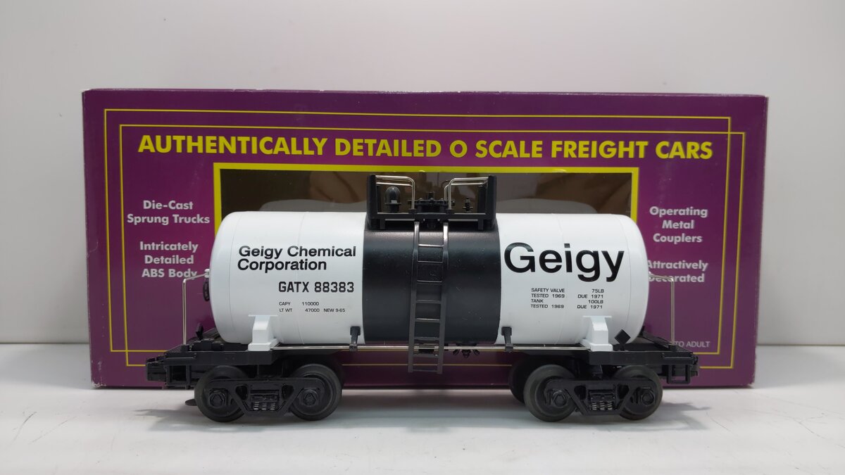 MTH 20-96015 O Gauge Geigy 8,000 Gallon Tank Car #88383
