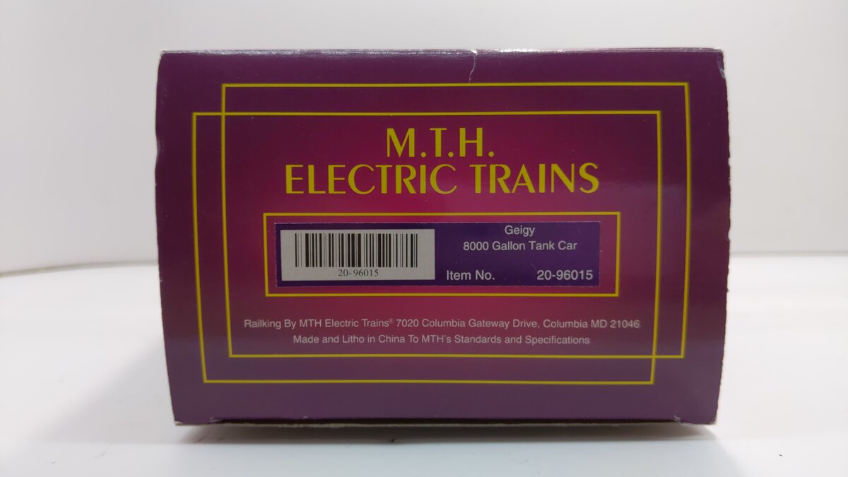 MTH 20-96015 O Gauge Geigy 8,000 Gallon Tank Car #88383