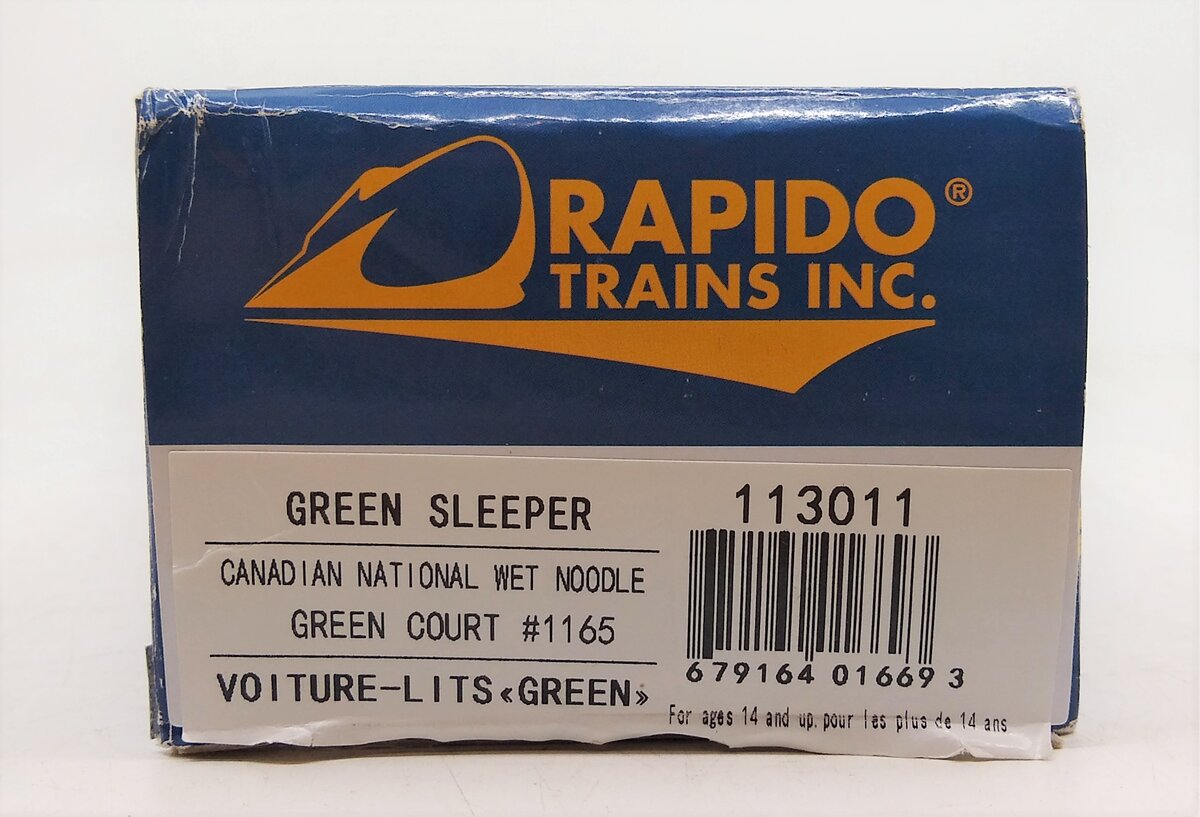 Rapido Trains 113011 HO Canadian National Post War 6-4-6 Sleeper(Green Court)