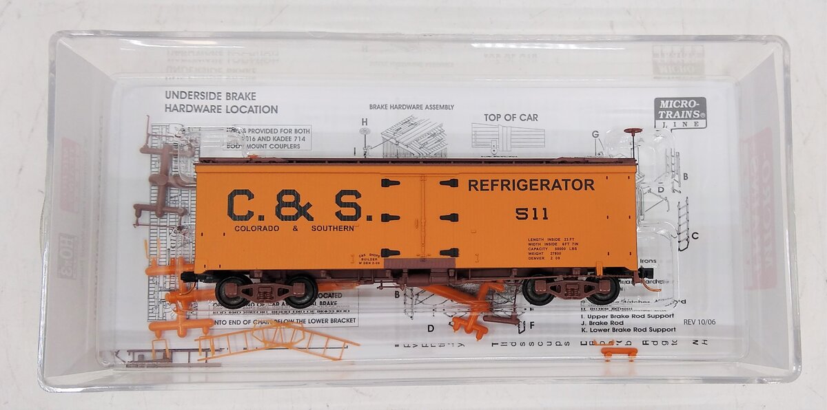 Micro-Trains 85000070 HOn3 Colorado & Southern 30' Composite Frame Reefer #511