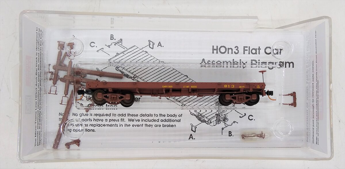 Micro-Trains 85500022 HOn3 White Pass & Yukon 30' Flatcar #813
