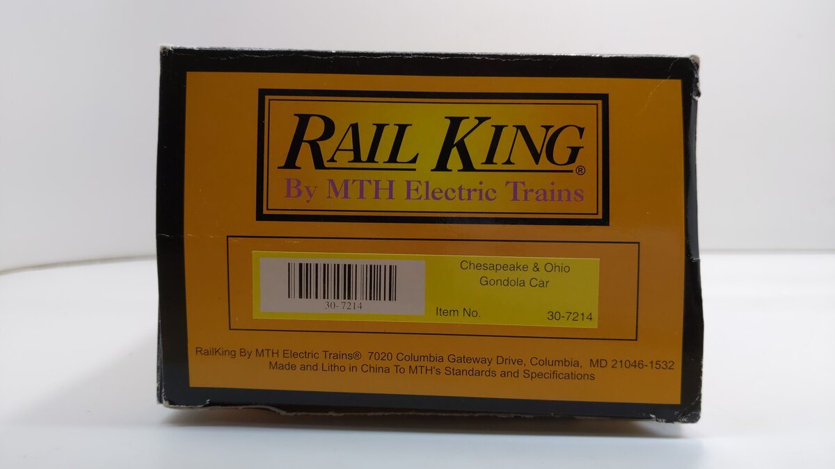 MTH 30-7214 O Gauge Chesapeake & Ohio Gondola w/ Scrap Load #31722