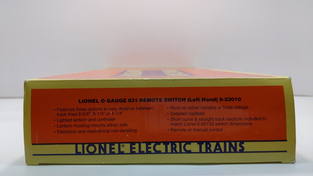 Lionel 6-23010 O O31 Left Hand Remote Control Switch Turnout