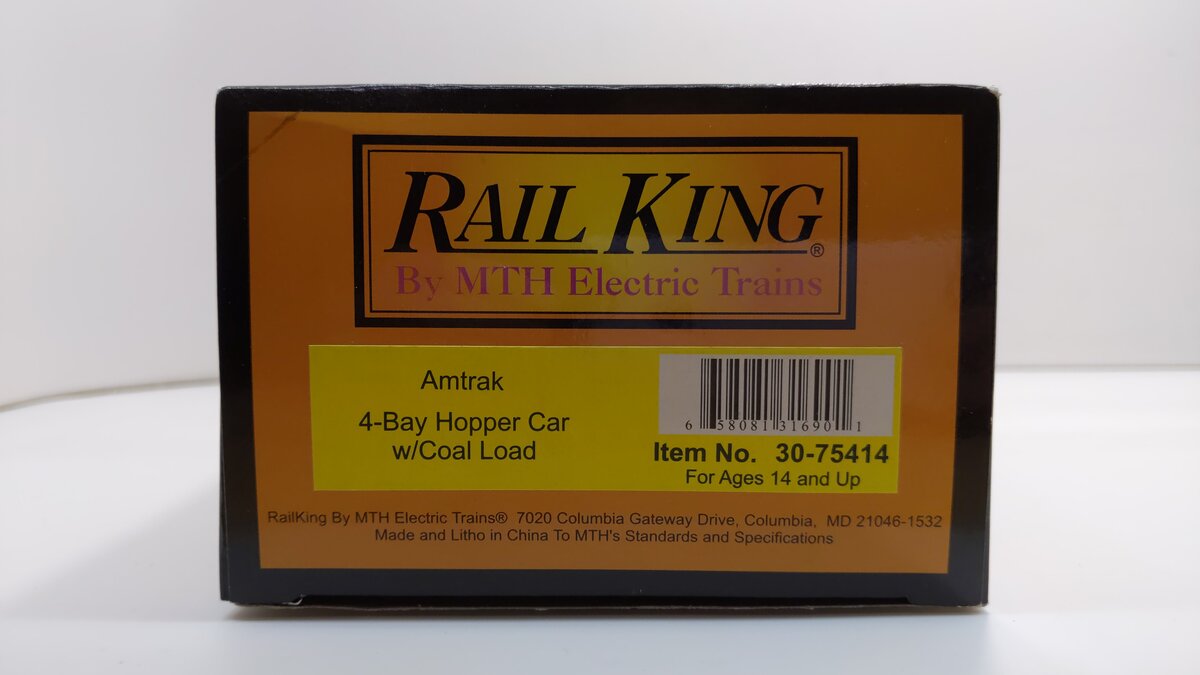 MTH 30-75414 O Amtrak 4-Bay Hopper Car #11899