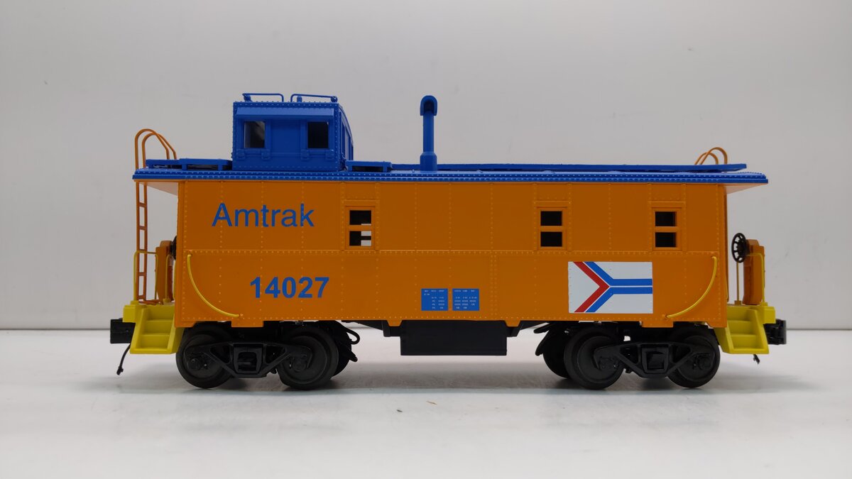 MTH 30-77220 O Amtrak RailKing Offset Steel Caboose Car #14027