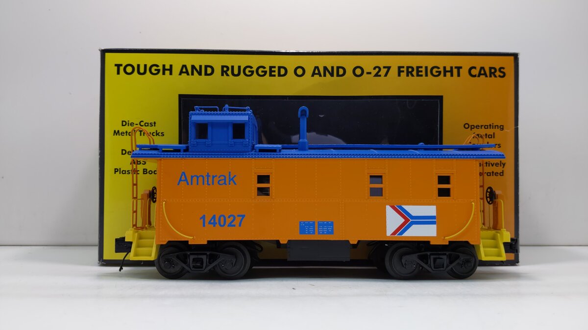 MTH 30-77220 O Amtrak RailKing Offset Steel Caboose Car #14027