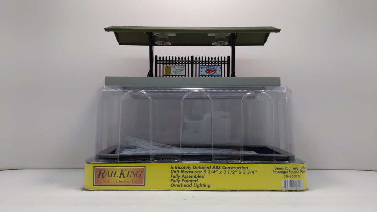 MTH 30-90315 Gray w/Green Roof Passenger Station Platform