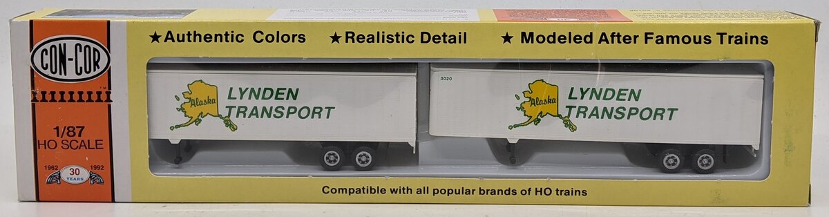 Con-Cor 0004-008209 HO Lynden Transport 45 Ft. Rivet Side Trailer (Pack of 2)