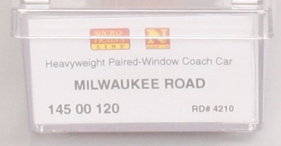 Micro-Trains 14500120 N Milwaukee 78' Heavyweight Paired Window Coach Car #4210