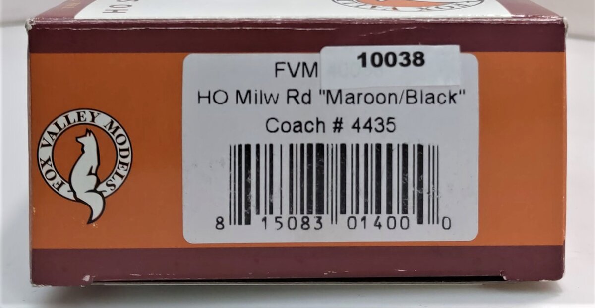 Fox Valley Models 10038 HO Milwaukee Road 1935 Hiawatha Streamlined Coach
