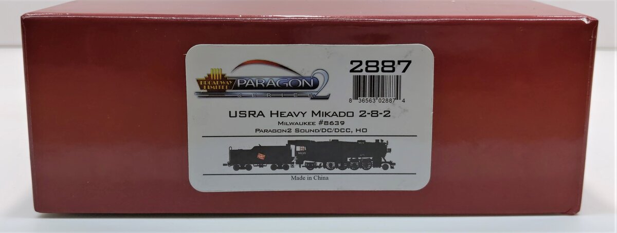 Broadway Limited 2887 HO Milwaukee Road USRA Heavy 2-8-2 Mikado #8639