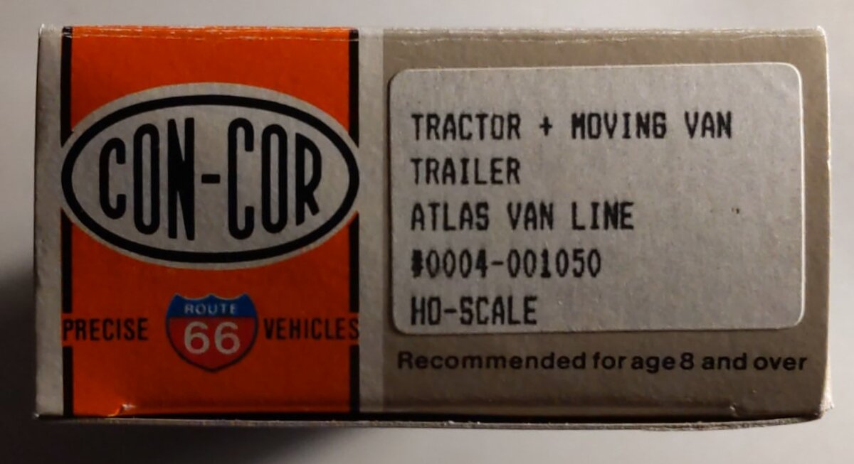Con-Cor 0004-001050 HO Scale Atlas Van Lines Tractor & Moving Van