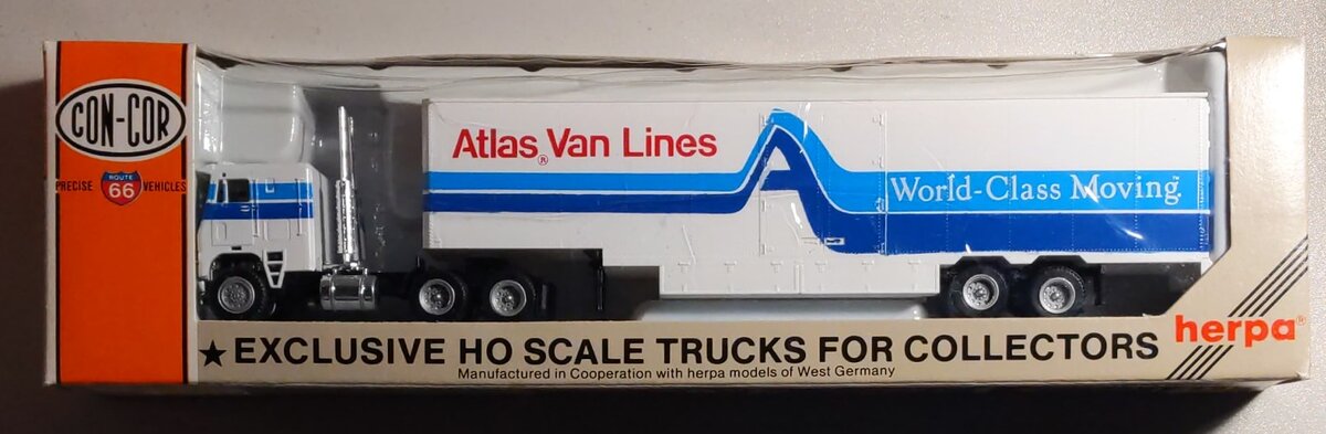 Con-Cor 0004-001050 HO Scale Atlas Van Lines Tractor & Moving Van