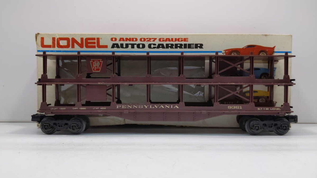 Lionel 6-9351 O Gauge Pennsylvania Auto Carrier