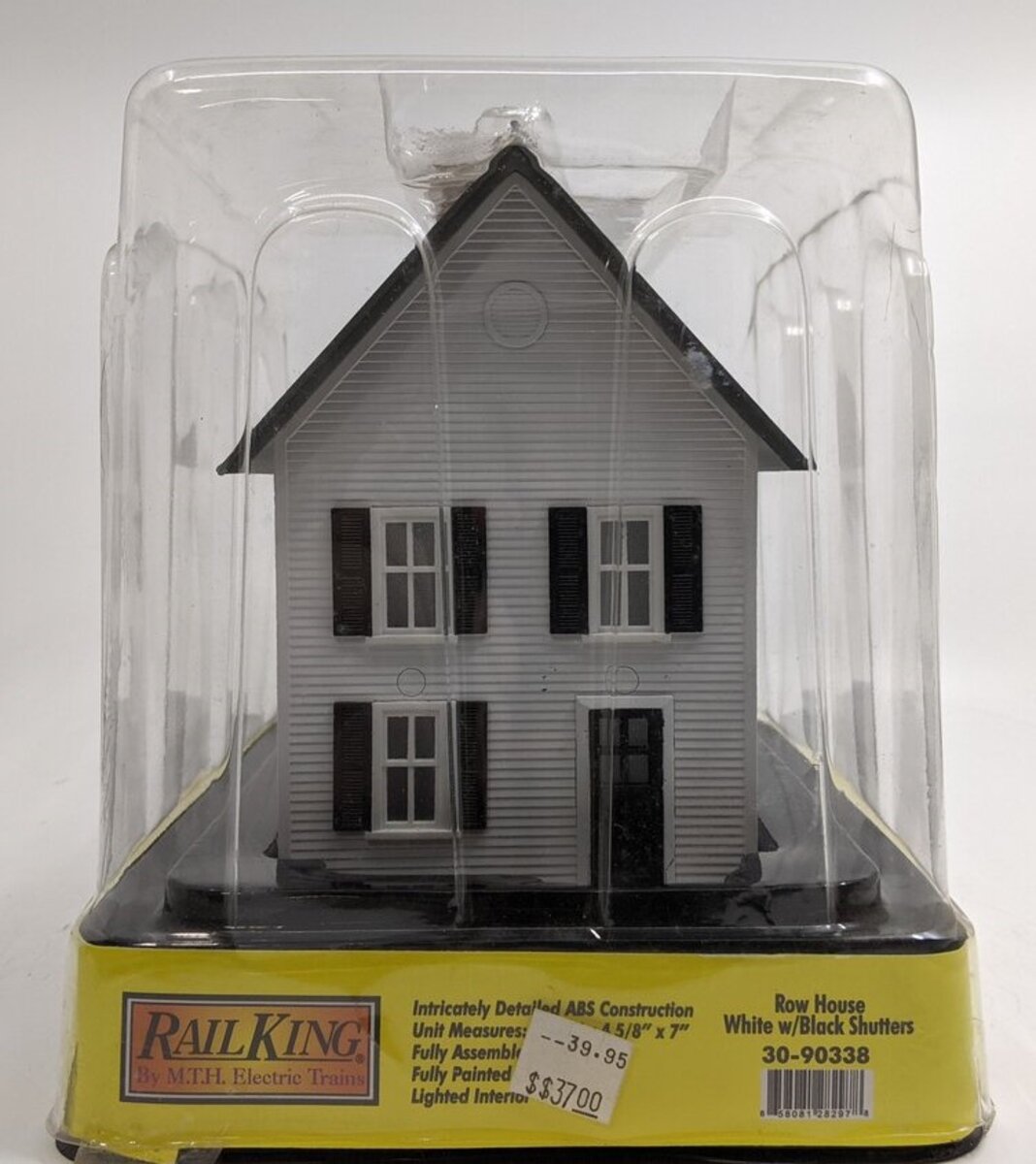 MTH 30-90338 Row House #1 White w/ Black Shutters – Trainz