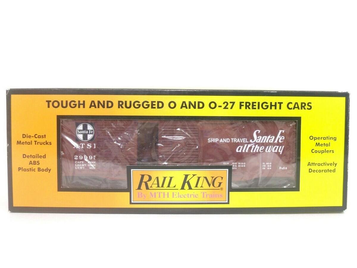MTH 30-74809 O Santa Fe RailKing 40' Double Door Box Car #29995