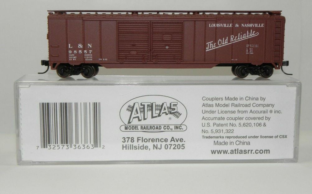 Atlas 36363 N Scale L&N'OldReliable'50' Double Door Boxcar #98557