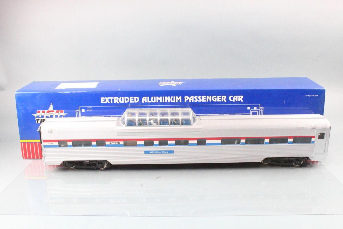 USA Trains 31077 G Amtrak Aluminum Vista Dome Passenger Car #9400