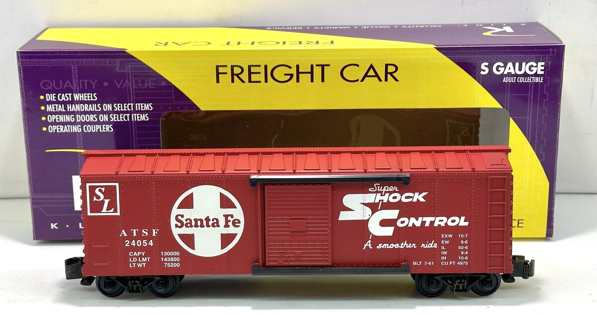 K-Line k511-006 S Gauge Santa Fe Boxcar #24054