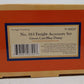 MTH 11-90037 Green Cart/Blue Dump No. 163 Freight Accessory Set