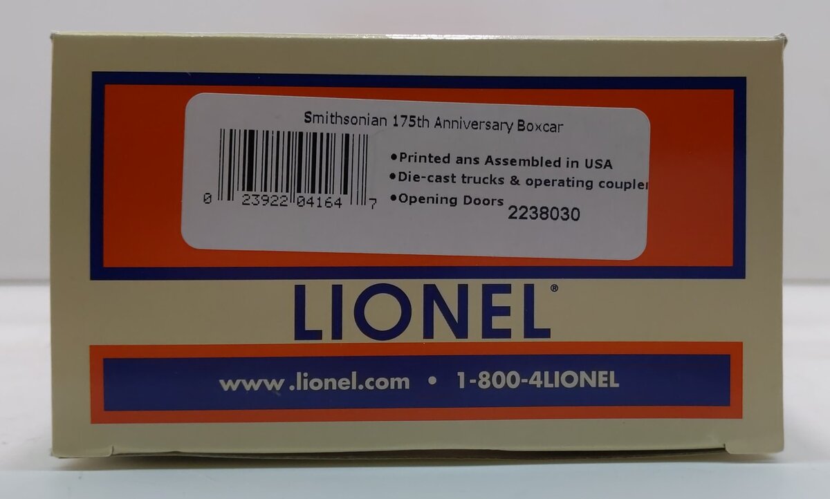 Lionel 2238030 O Smithsonian 175th Anniversary Boxcar
