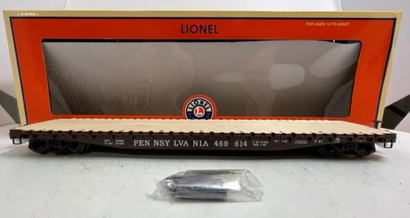 Lionel 6-29386 O Gauge Pennsylvania Railroad PS-4 Flat Car #469614 With Stakes