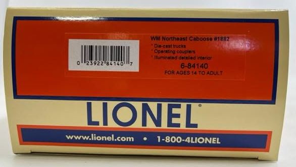 Lionel 6-84140 O Gauge Western Maryland (Circus) Northeast Caboose #1882