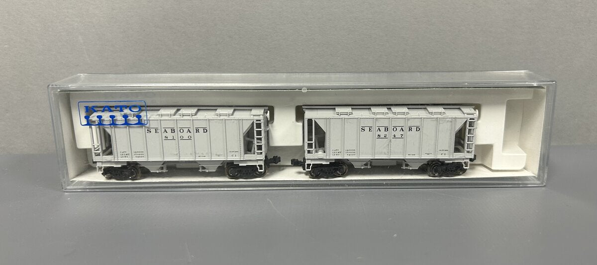 Kato 186-0209 N Scale Seaboard AC&F 70 Ton Covered Hopper (Set of 2)