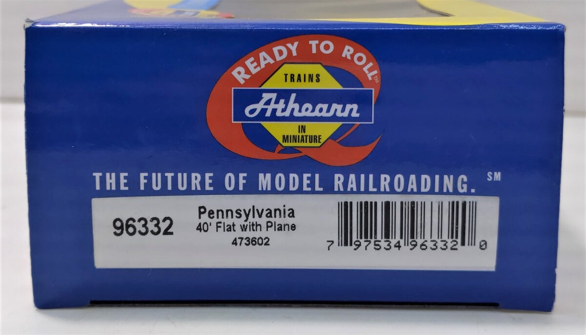 Athearn 96332 HO Pennsylvania 40' Flatcar #473602 w/Plane