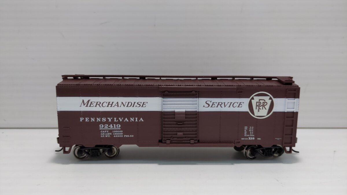 Bachmann 17014 HO Pennsylvania "Merchandise Service" 40' Steel Boxcar #92419