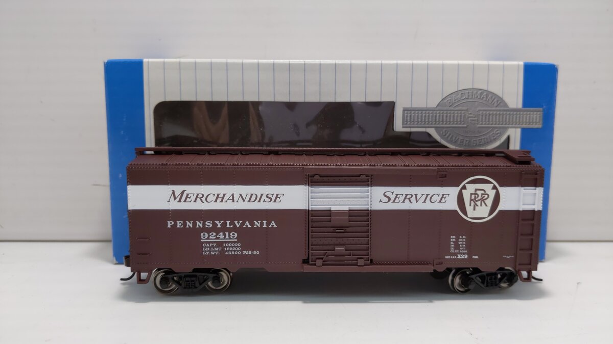 Bachmann 17014 HO Pennsylvania "Merchandise Service" 40' Steel Boxcar #92419