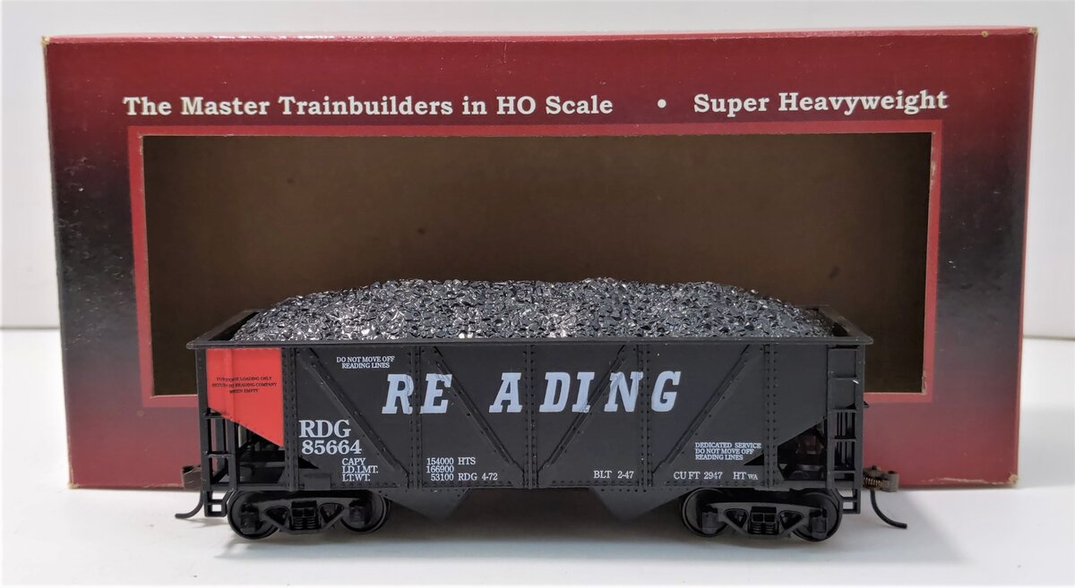 Mantua 729621 HO Scale Reading Orang Panel 36' Hopper w/Coal # 85664