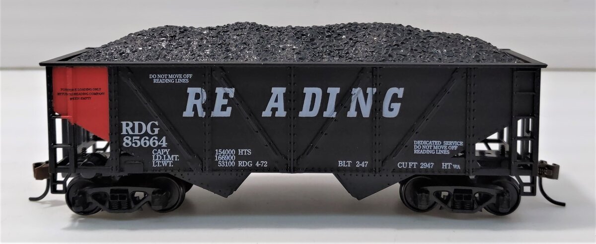 Mantua 729621 HO Scale Reading Orang Panel 36' Hopper w/Coal # 85664