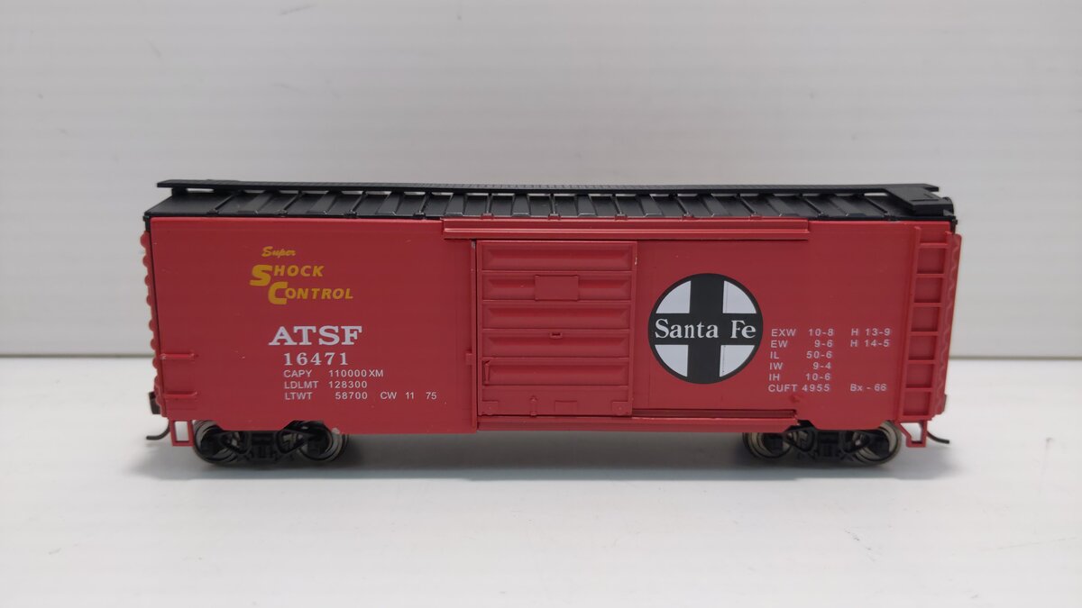 Model Power 2171 HO Scale ATSF Santa Fe 40' Metal Box Car