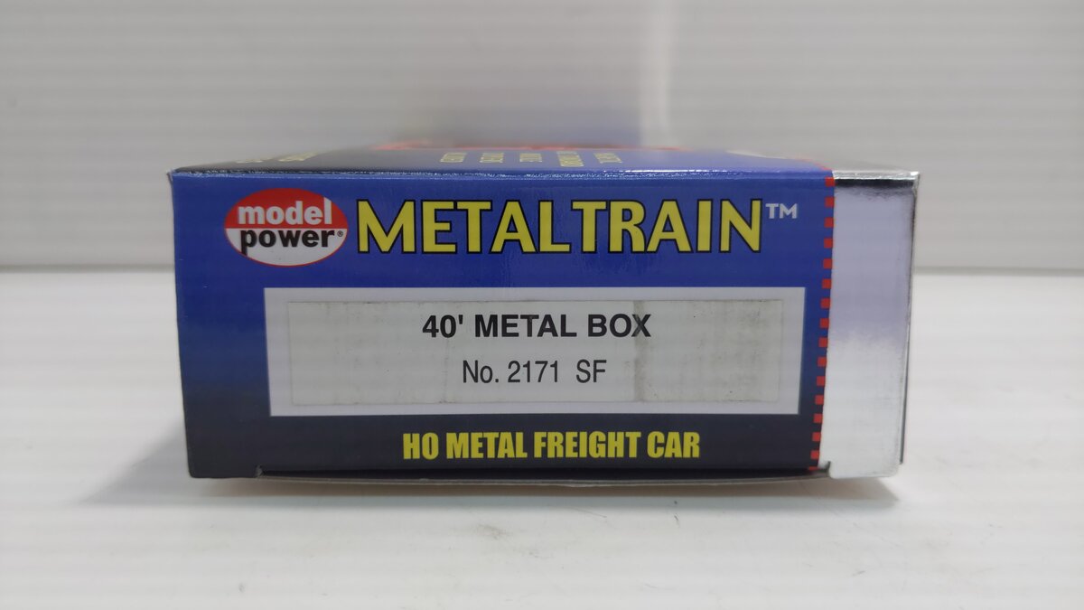 Model Power 2171 HO Scale ATSF Santa Fe 40' Metal Box Car