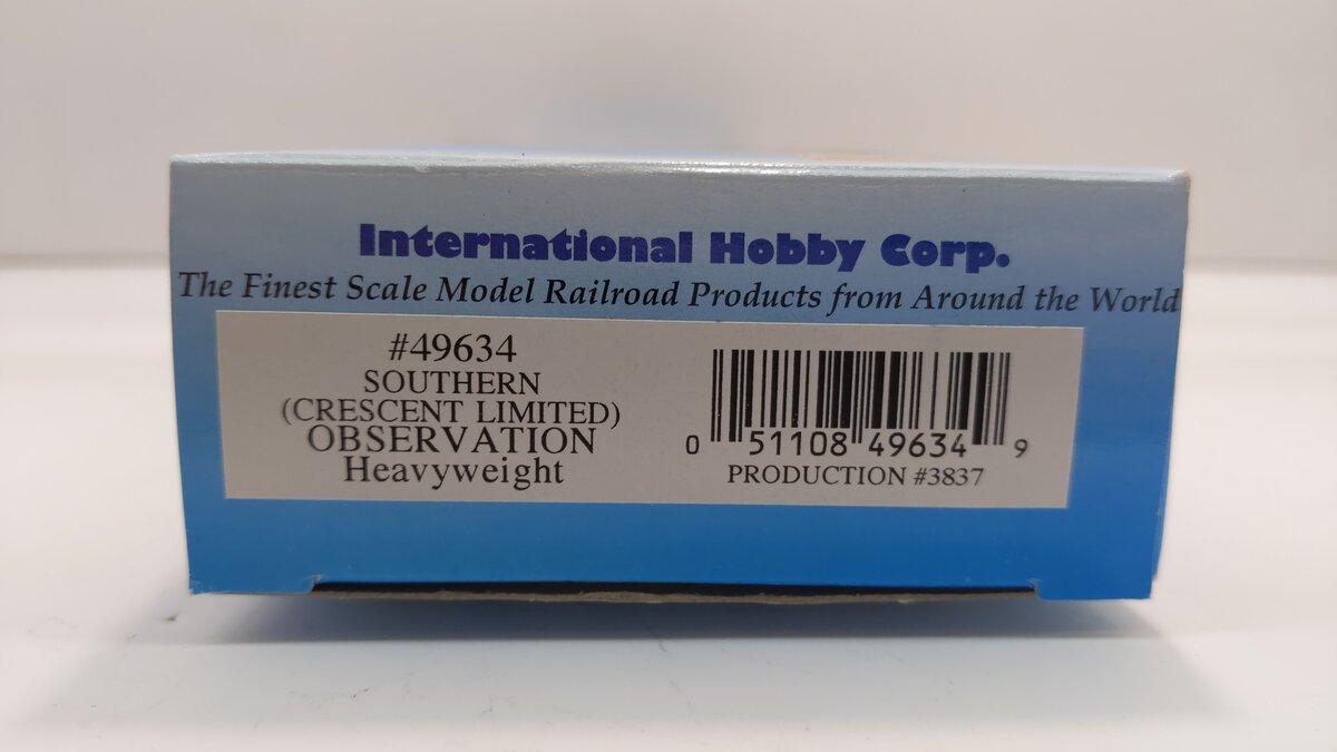 IHC 49634 HO Scale Southern Crescent Limted Heavyweight Observation Car