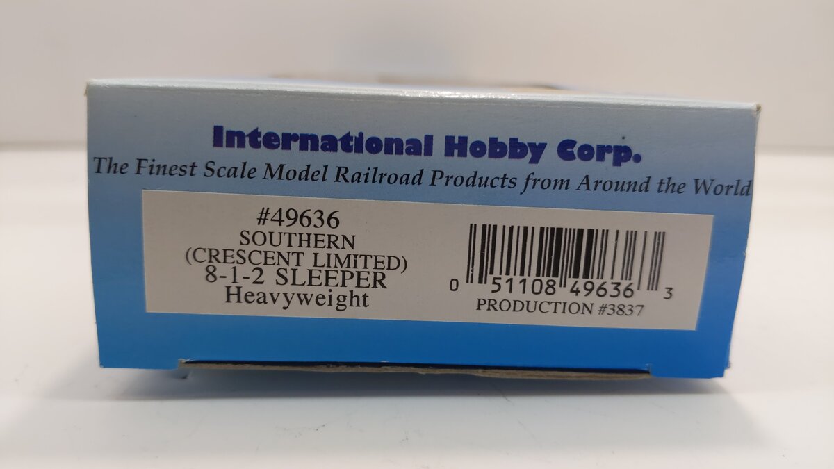 IHC 49636 HO Scale Southern Crescent Limted Heavyweight 12-1 Sleeper Car