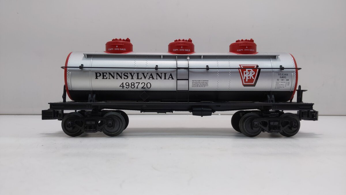 MTH 30-73571 O Pennsylvania RailKing 3-Dome Tank Car #498720