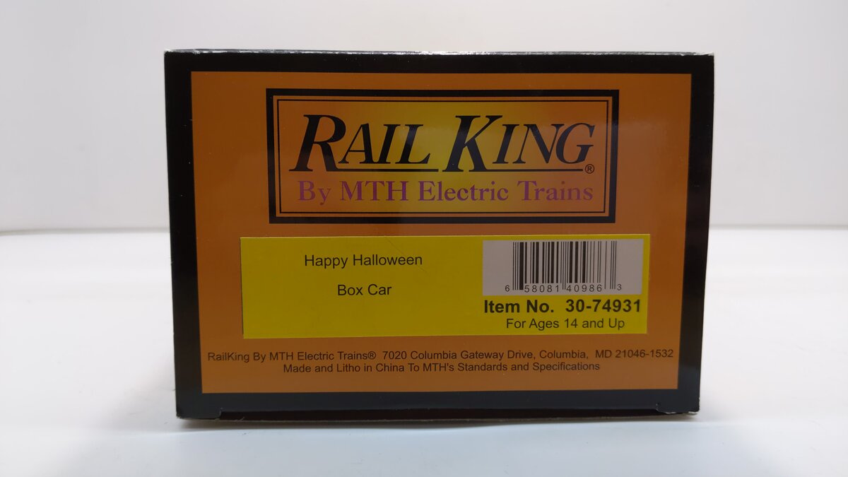 MTH 30-74931 O Halloween RailKing Boxcar