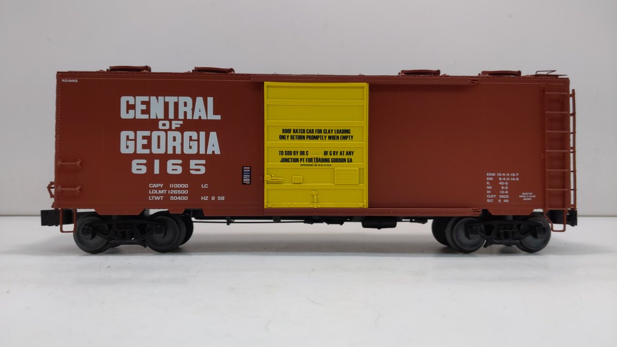 Lionel 2126072 O Central of Georgia 40' Roof-Hatch Boxcar #6165
