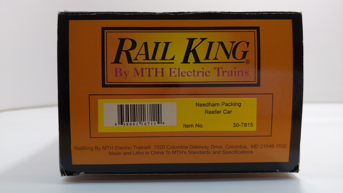 MTH 30-7815 O Gauge Needham Packing Refrigerator Car #60408
