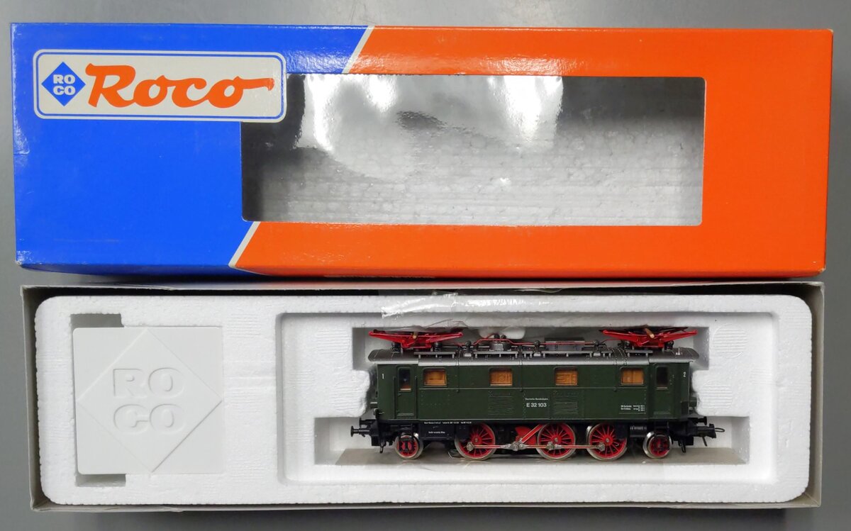 Roco 43917 HO Scale DB German Railroad Electric Locomotive #E32 103 LN/Box