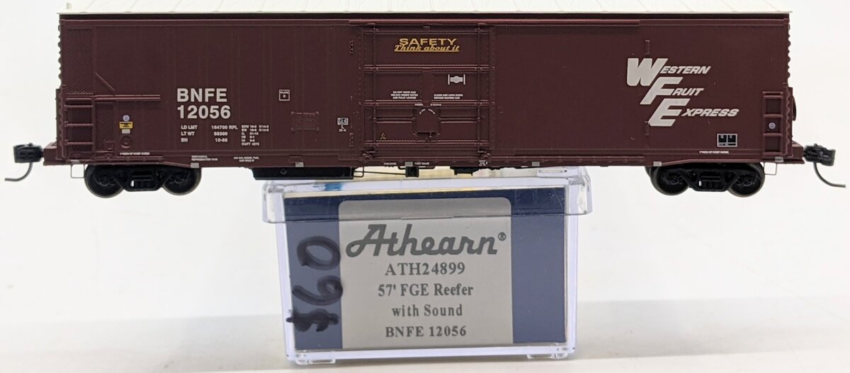 Athearn 24899 N BNFE/WFE 57' Mechanical Reefer with Sound #12056