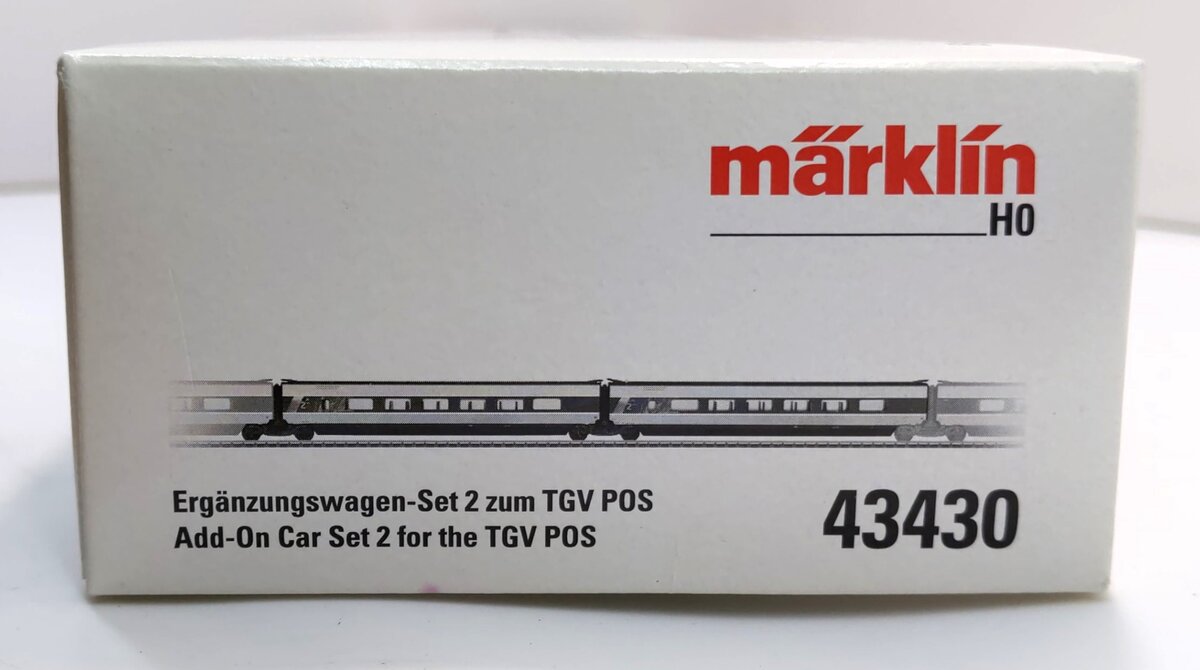 Marklin 43430 HO Scale TGV POS Set 2 2-Car Add-On Set