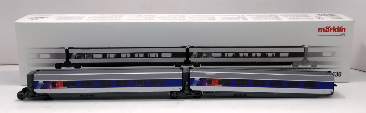 Marklin 43430 HO Scale TGV POS Set 2 2-Car Add-On Set